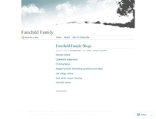 Tablet Screenshot of fairchildfamily.wordpress.com