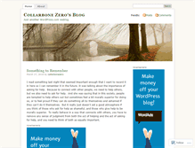Tablet Screenshot of collarbonezero.wordpress.com