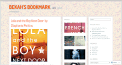 Desktop Screenshot of bekahsbookmark.wordpress.com