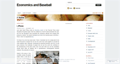 Desktop Screenshot of economicsandbaseball.wordpress.com