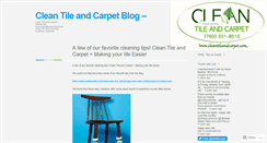 Desktop Screenshot of cleantileandcarpet.wordpress.com