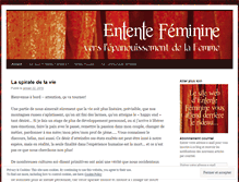 Tablet Screenshot of ententefeminine.wordpress.com