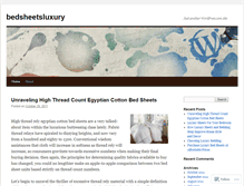 Tablet Screenshot of bedsheetsluxury.wordpress.com