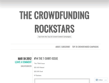 Tablet Screenshot of crowdfundingrockstars.wordpress.com