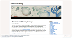 Desktop Screenshot of fashionmulberry.wordpress.com
