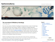 Tablet Screenshot of fashionmulberry.wordpress.com
