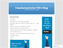 Tablet Screenshot of clasafantasticilor150.wordpress.com