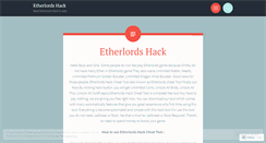 Desktop Screenshot of etherlordshack.wordpress.com