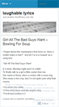 Mobile Screenshot of laughablelyrics.wordpress.com