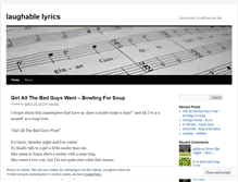 Tablet Screenshot of laughablelyrics.wordpress.com