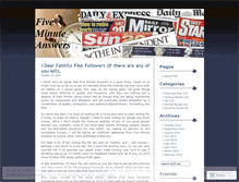 Tablet Screenshot of fiveminuteanswers.wordpress.com