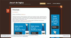 Desktop Screenshot of jocurilogica.wordpress.com