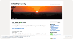 Desktop Screenshot of lifehealthprosperity.wordpress.com