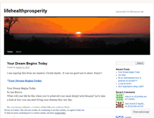 Tablet Screenshot of lifehealthprosperity.wordpress.com