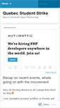 Mobile Screenshot of basicsquebecstudentstrike.wordpress.com