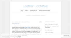 Desktop Screenshot of leatherfootwear.wordpress.com