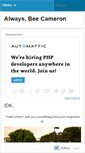Mobile Screenshot of beecameron.wordpress.com