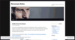Desktop Screenshot of necessarynotes.wordpress.com
