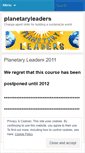 Mobile Screenshot of planetaryleaders.wordpress.com