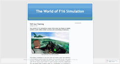 Desktop Screenshot of f16simulation.wordpress.com