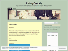 Tablet Screenshot of livingquickly.wordpress.com