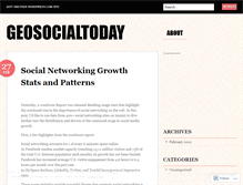 Tablet Screenshot of geosocialtoday.wordpress.com