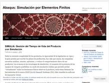Tablet Screenshot of abaquscalculoysimulacionporelementosfinitos.wordpress.com