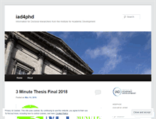 Tablet Screenshot of iad4phd.wordpress.com