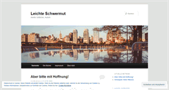 Desktop Screenshot of leichteschwermut.wordpress.com