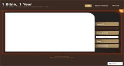 Desktop Screenshot of 1bible1year.wordpress.com