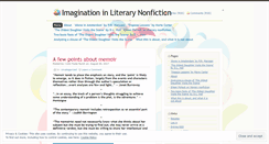 Desktop Screenshot of imaginativenonfiction.wordpress.com