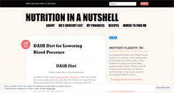 Desktop Screenshot of nutshellnutrition.wordpress.com