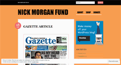 Desktop Screenshot of nickmorganfund.wordpress.com