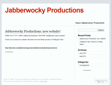 Tablet Screenshot of jabberwockyproductions.wordpress.com