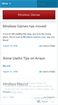 Mobile Screenshot of mindlessgames.wordpress.com