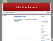 Tablet Screenshot of mindlessgames.wordpress.com