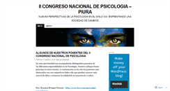 Desktop Screenshot of congresopsicologiapiura.wordpress.com