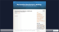 Desktop Screenshot of mariaestherdeschamps.wordpress.com