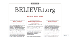 Desktop Screenshot of believe1org.wordpress.com