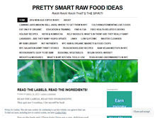 Tablet Screenshot of prettysmartrawfoodideas.wordpress.com