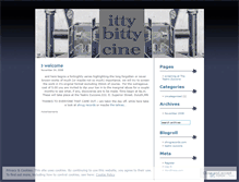 Tablet Screenshot of ittybittycine.wordpress.com