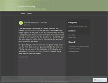 Tablet Screenshot of handsongaming.wordpress.com