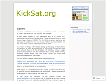 Tablet Screenshot of kicksat.wordpress.com