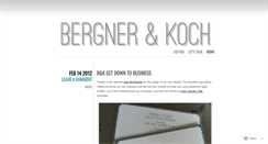 Desktop Screenshot of bergnerandkoch.wordpress.com