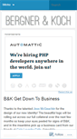 Mobile Screenshot of bergnerandkoch.wordpress.com