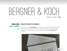 Tablet Screenshot of bergnerandkoch.wordpress.com