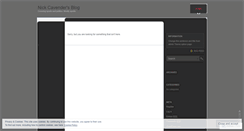 Desktop Screenshot of nickcavender.wordpress.com