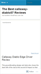 Mobile Screenshot of callawaydiablodriver32.wordpress.com