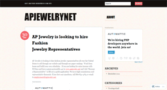 Desktop Screenshot of apjewelrynet.wordpress.com