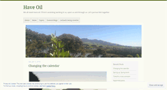Desktop Screenshot of havealittleoil.wordpress.com